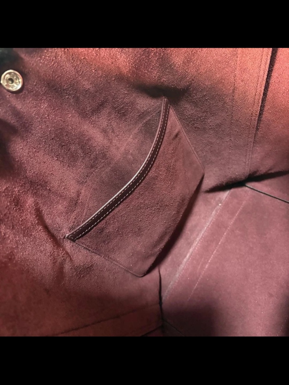 Mulberry Leather Tote in Deep Burgundy with Silver Studs - Picture 14 of 16